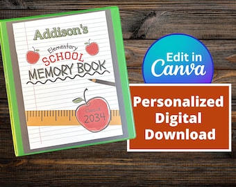 School Memory Book- Edit in Canva