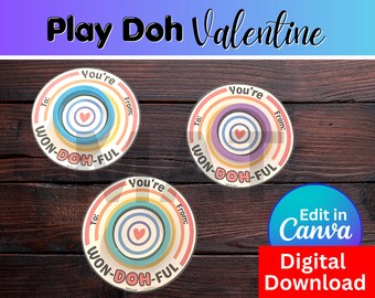 You're Won-DOH-Ful Play-Doh Kids Valentine