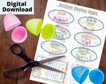 Action Easter Egg Hunt Clues- Digital Download