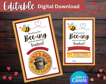 Bee-ing Amazing Editable Valentine