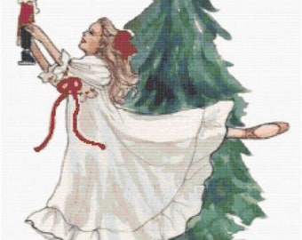 O Quebra-Nozes Bailarina Natal__ Padrão de Ponto Cruz_ PDF_ Download Instantâneo
