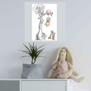 Patrón de punto de cruz de Winnie the Pooh para guardería: Globo colgado (patrón PDF) imagen 6