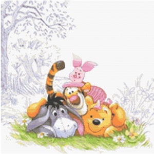 Winnie The Pooh With Friends _Cross Stitch Pattern_ PDF_ Instant Download (2Sizes)