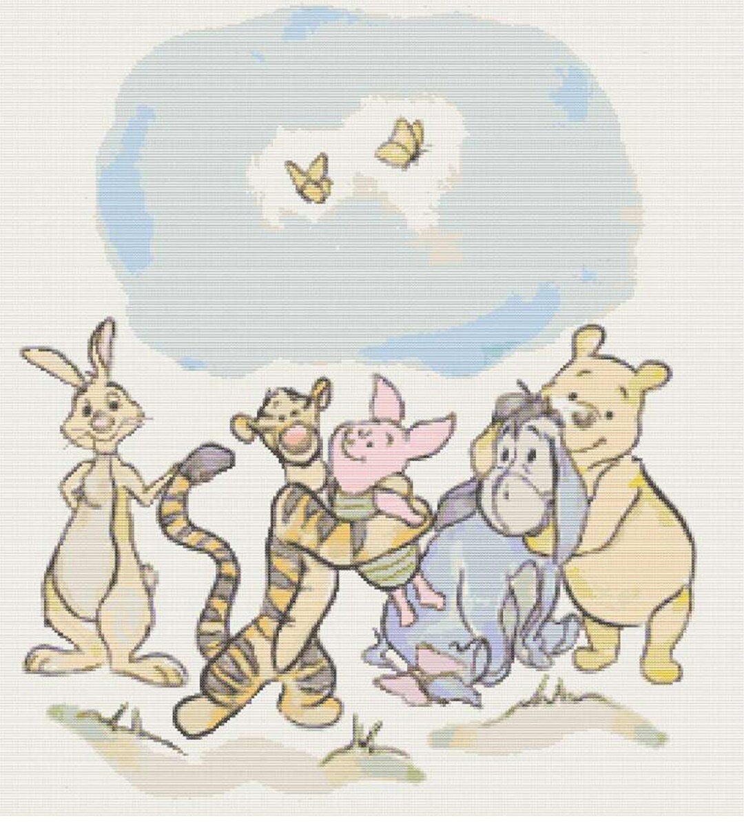Winnie the Pooh Classic Collection Friends _walt Disney_cross Stitch ...