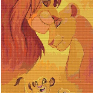 Lion King _ Love Is In The Air _Cross Stitch Pattern_ PDF_ Instant Download