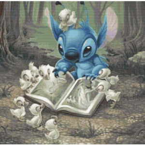 Baby Shower_Friends Of A Feather Lilo Stitch_ Cross Stitch Pattern_ PDF_ Instant Download