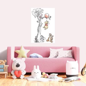 Patrón de punto de cruz de Winnie the Pooh para guardería: Globo colgado (patrón PDF) imagen 12