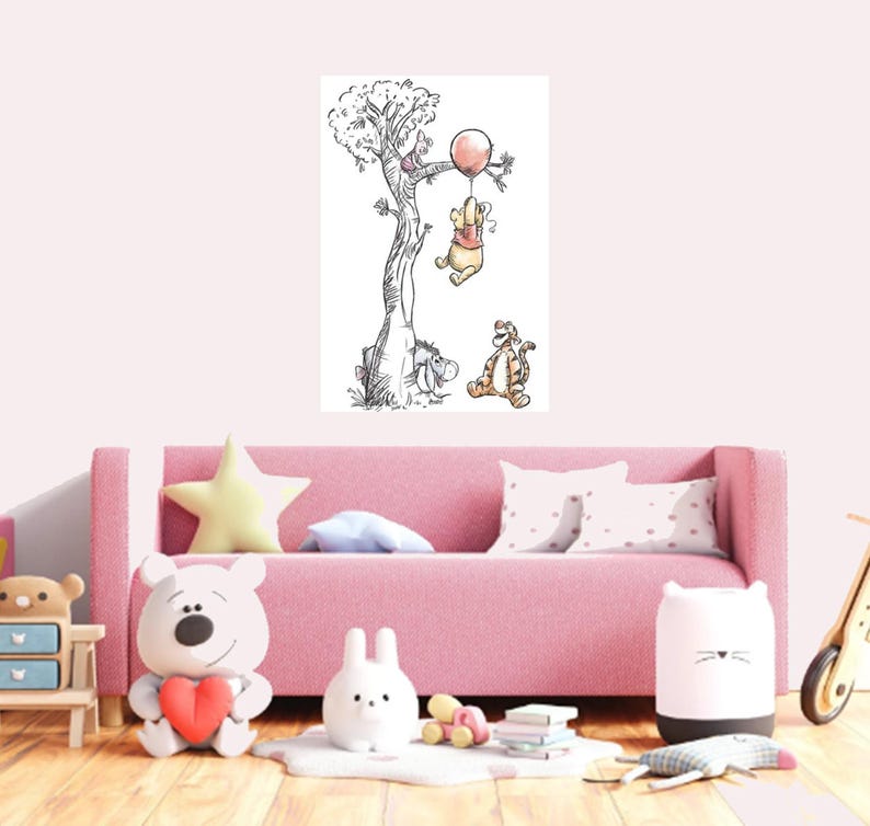 Patrón de punto de cruz de Winnie the Pooh para guardería: Globo colgado (patrón PDF) imagen 12