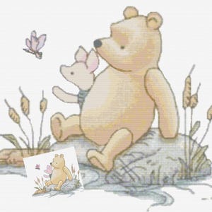 Baby Shower_Winnie The Pooh Classic Edition, Cross Stitch Pattern, PDF, Two Sizes,Instant Download