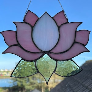 Glasmalerei Lotus Blume