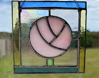 Stained Glass Art Deco - Mackintosh Rose style design