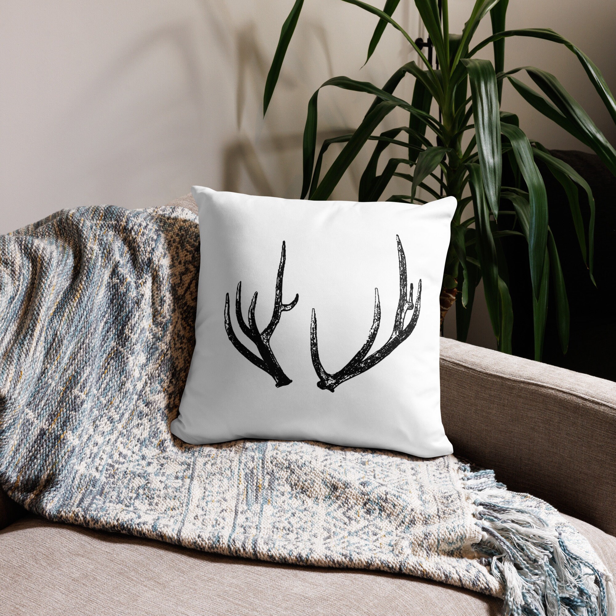 Antler throw pillow 2025