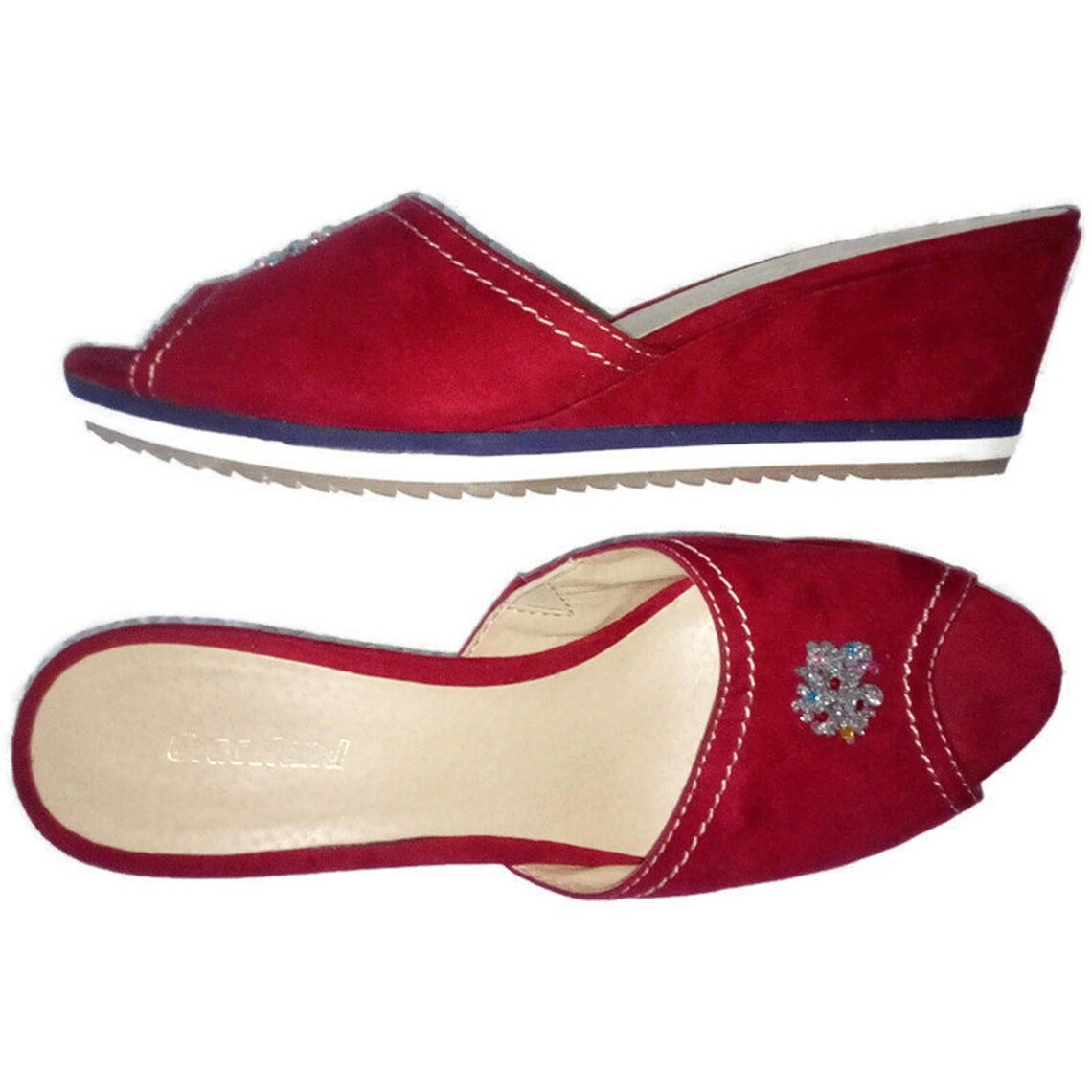 Graceland Rode schoenen pumps rode sandalen Maat 38 - Etsy Nederland