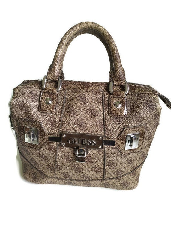 Guess Handbag Vintage Original Guess Handbag Brown Color - Etsy Canada