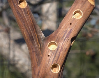 Custom Suet log bird feeders