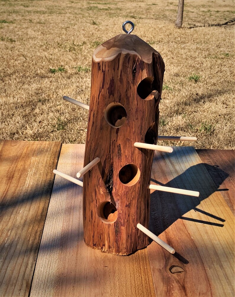 Suet/bark Butter/cedar Log Suet Feederbark Butter Suet Etsy