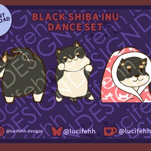 Black Shiba Inu Dance Set [Dumpy, Blankie & Dance]