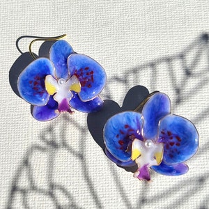Purple Orchid Earrings with Gift Box KA2KA ER2303191