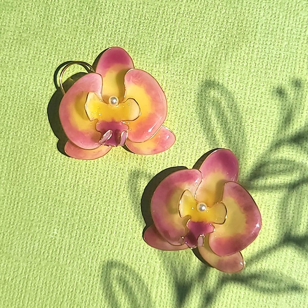 Pink Orchid Earrings with Gift Box KA2KA ER2303192
