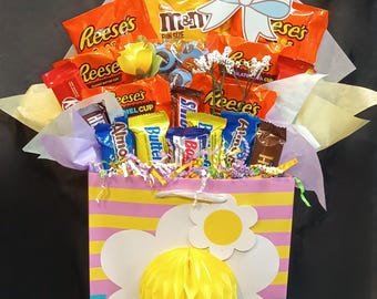 MOTHERS DAY GIFT, Gift For Her, Gift For Mom, Chocolate Candy Gram, Gift Basket, Thank You Gift, Birthday Gift For Her, Get Well Soon Gift