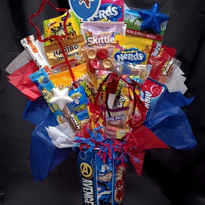 KIDS BIRTHDAY GIFT, Avengers Candy Bouquet, Boys Birthday Gift, Boys Get Well Gift, Birthday Gift, Birthday Candy Gram, Get Well, Super Hero
