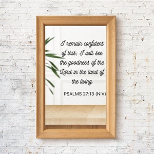 Psalm 27:13 Digital Print | Scripture Wall Art | Inspirational Bible Verse | Instant Download