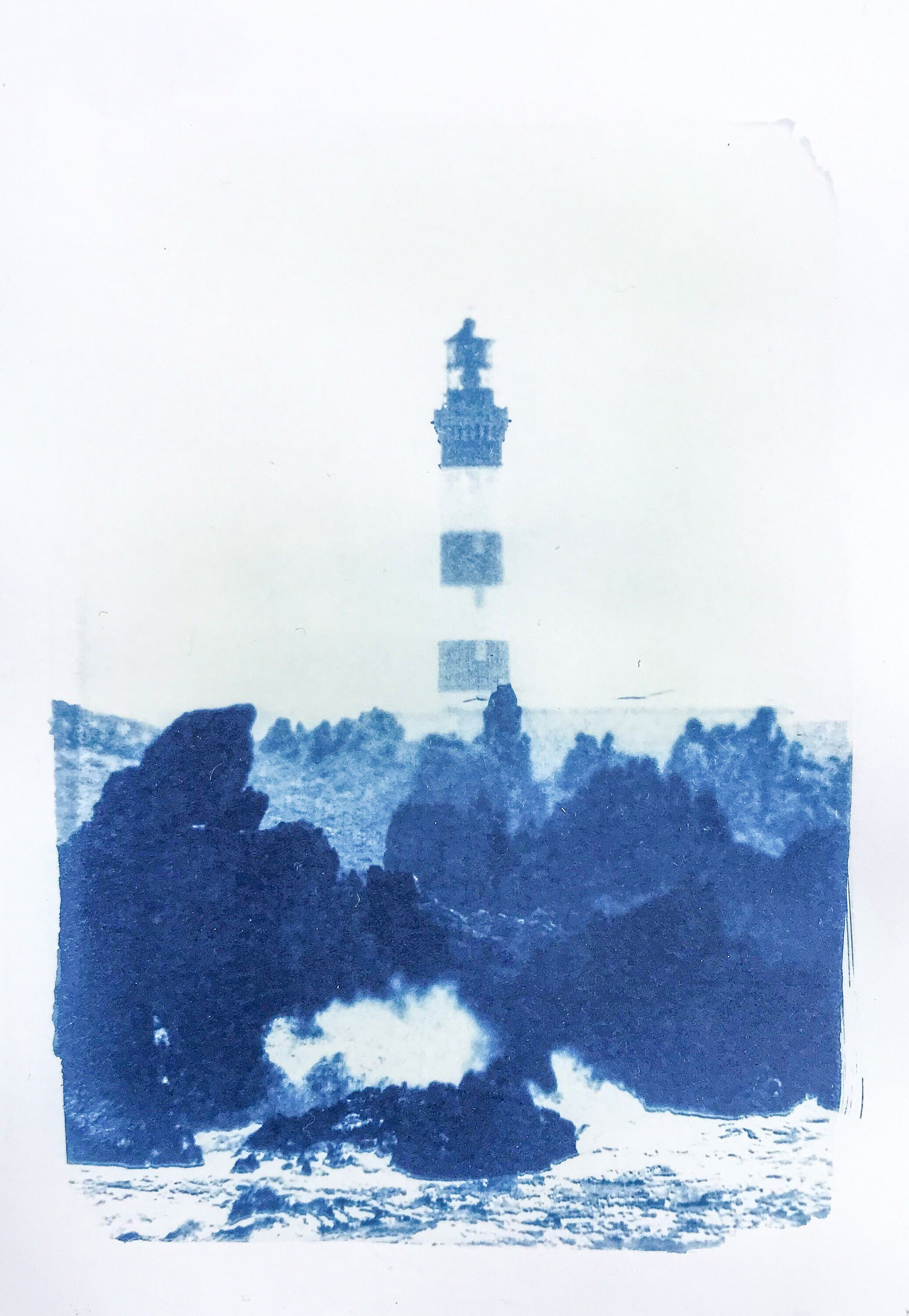 Impression Cyanotype Original - Paysage de Bord Mer