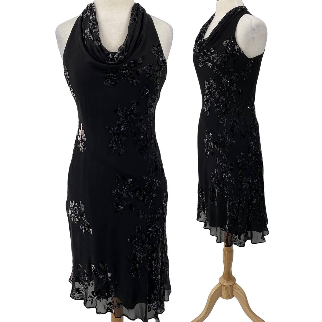 Original Beaded Burnout Silk Gown