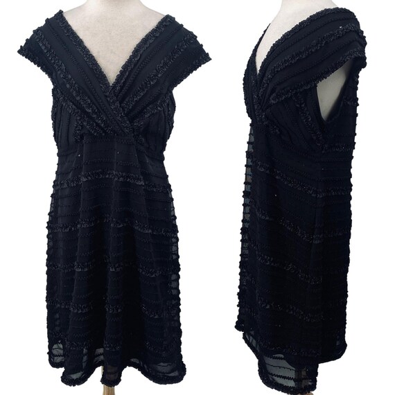 Vintage Tadashi Shoji Cocktail Dress Embellished Faux Wrap Vneck Black Womens 16 - Etsy Vintage Tadashi Shoji Cocktail Dress Embellished Faux Wrap Vneck Black Womens 16 - Etsy