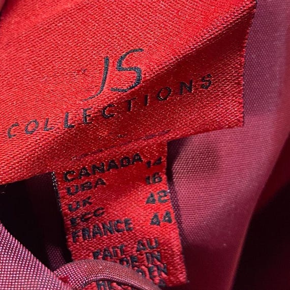 Vintage 90s JS Collections Pleated Gown Ruched Sp… - image 11