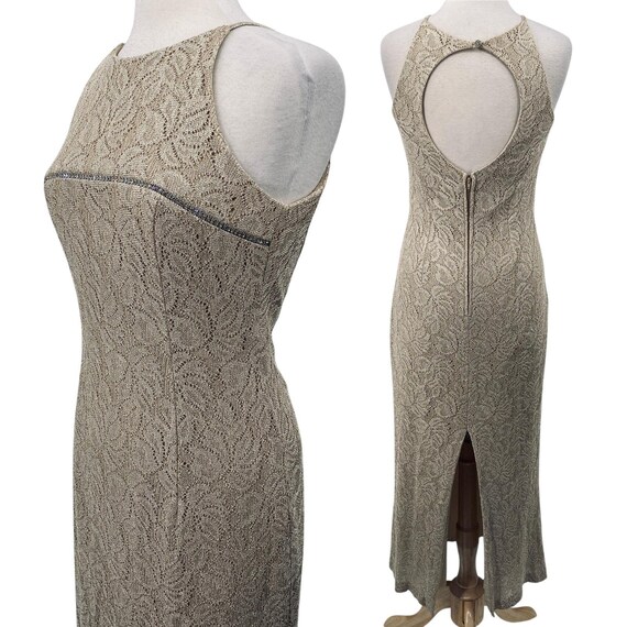 princess polly baby blue dress Sportmax Scuba Rhinestone Maxi Dress In Beige - 30% Off main image 0