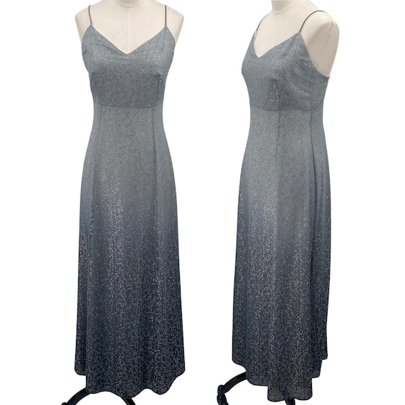 grey ombre prom dress Elegant V Neck Open Back Split Light Grey Long Prom Dress PG751 US0 / Gray