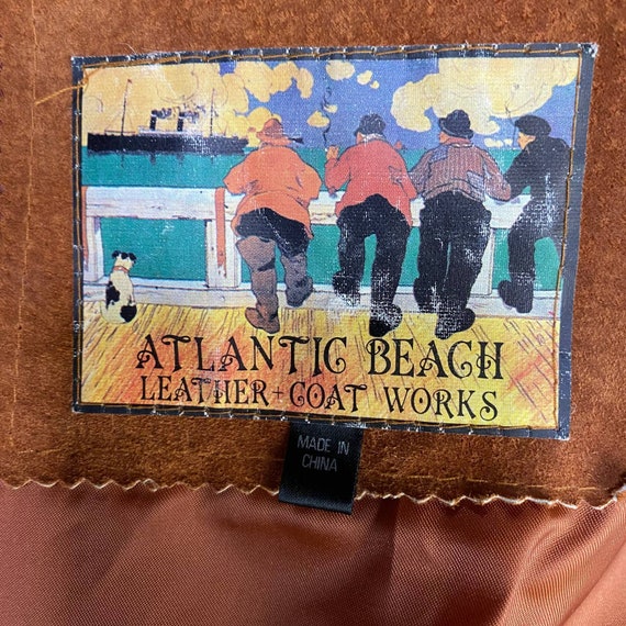 Vintage Atlantic Beach Leather Jacket Button Fron… - image 10