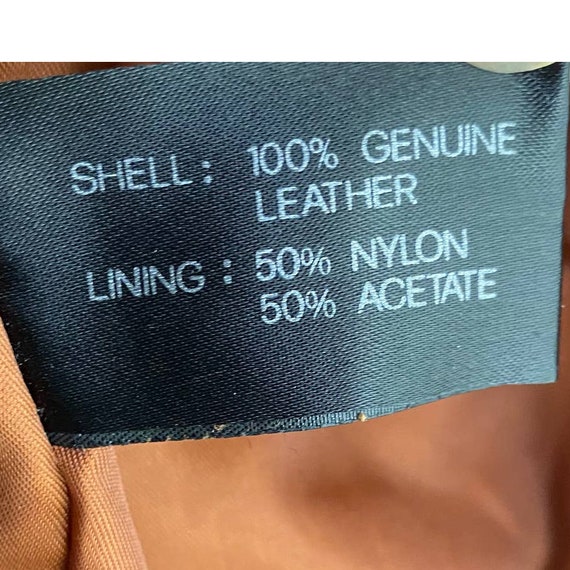Vintage Atlantic Beach Leather Jacket Button Fron… - image 9