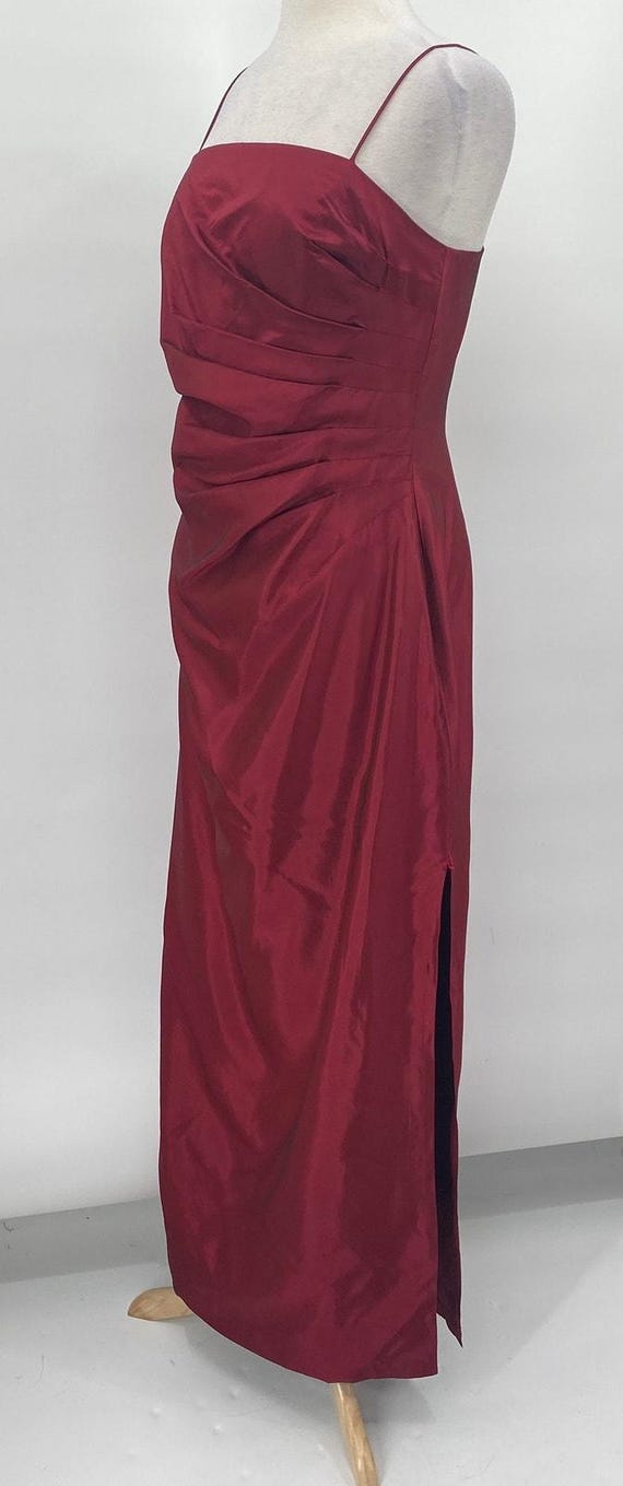 Vintage 90s JS Collections Pleated Gown Ruched Sp… - image 3