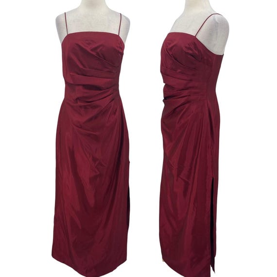 Vintage 90s JS Collections Pleated Gown Ruched Sp… - image 1