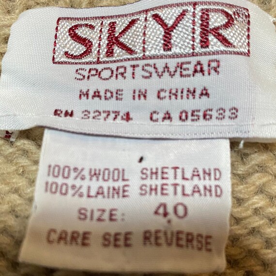 Vintage SKYR Shetland Wool Sweater Crewneck Pullo… - image 7