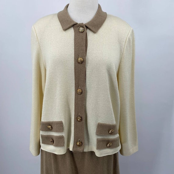 Vintage Mita 2 Piece Knit Cardigan & Skirt Set Ma… - image 3