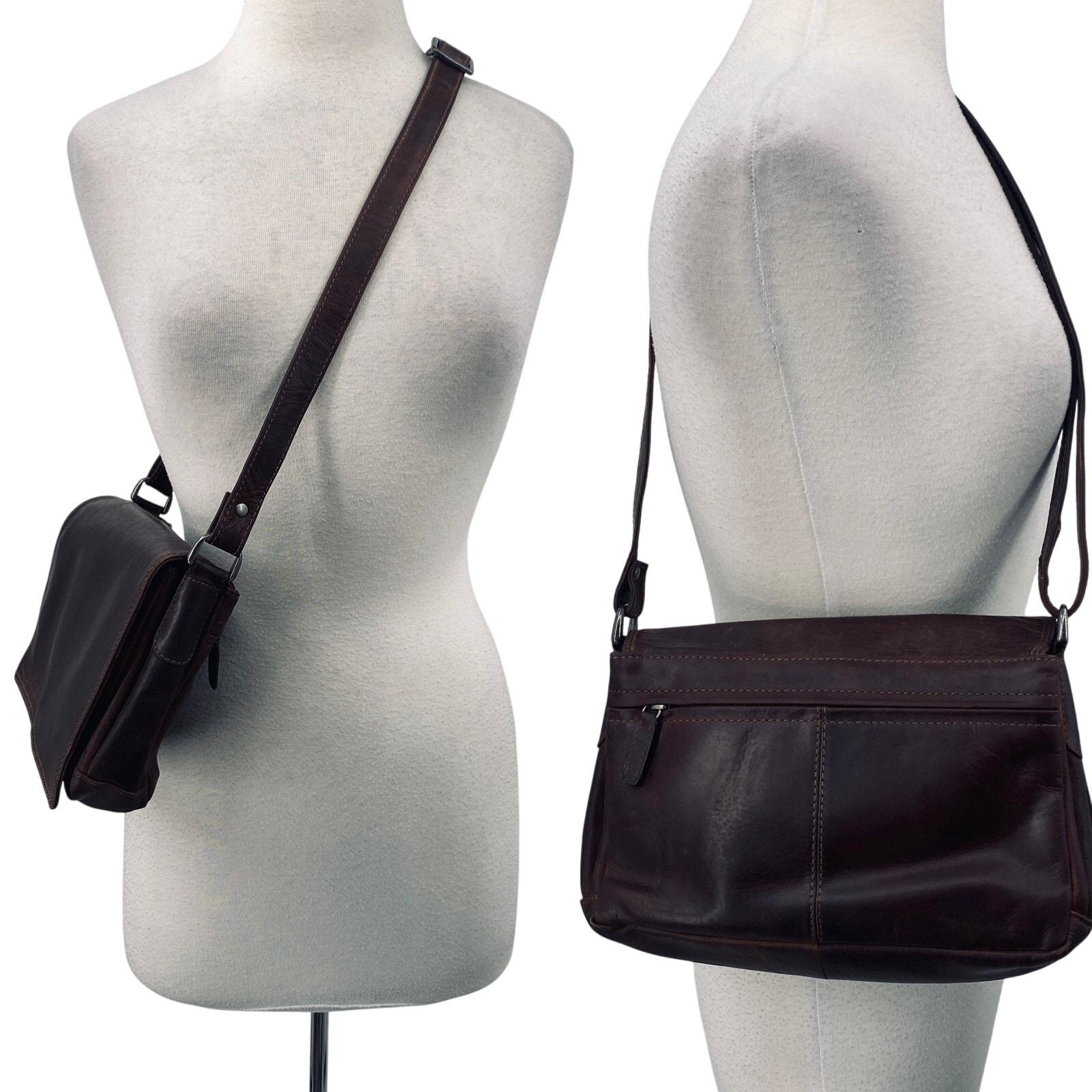 Vintage Adrian Klis Handcrafted Buffalo Leather Messenger Shoulder 
