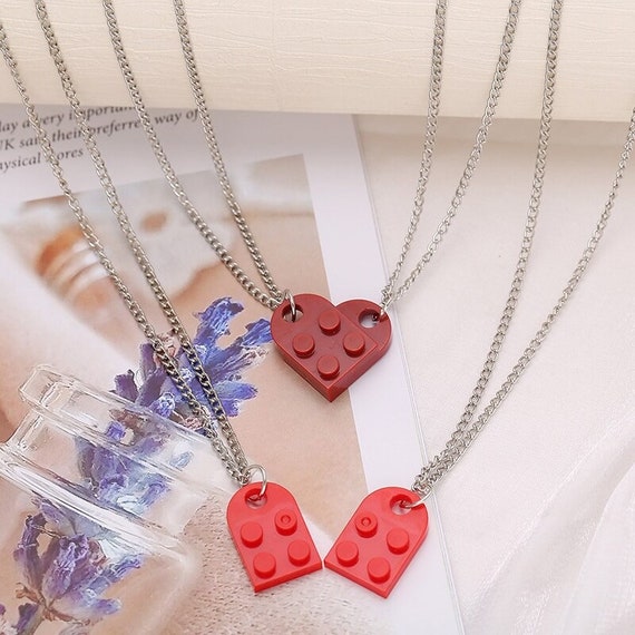 Lego heart necklace amazon outlet