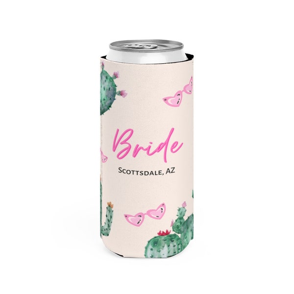 Scottsdale Bride Slim Can Cooler / Coozie / Bachelorette Accessory / Bachelorette Bride Seltzer Sleeve / Bach Beverage Insulator