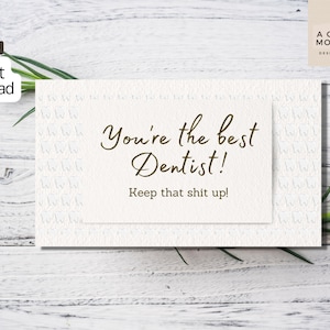 National Dentist Day | Dentist Thank You Tag | Printable Thank You Tag | Dentist Gift | Neutral | Best Dentist | Best Dentist Gift