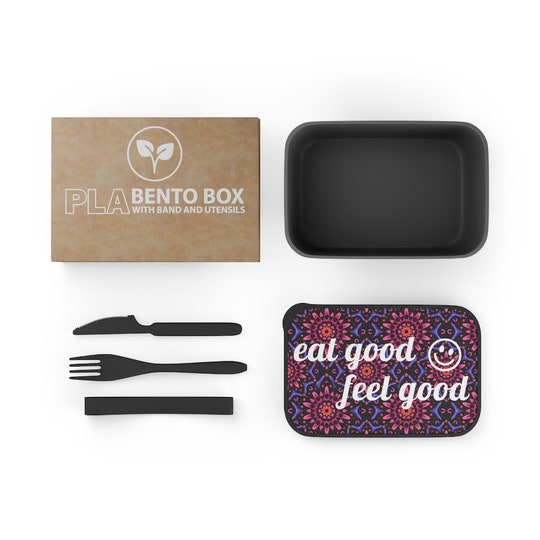 Disover BlackSakai Eco Friendly Bento Box with Band and Utensils