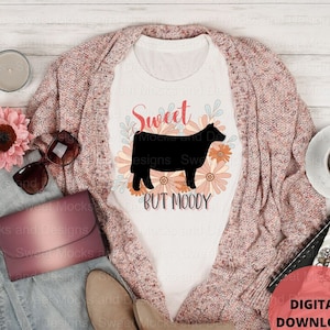 NEW! Sweet But Moody Heifer Digital Design** Show Heifer Png, Stock show design, Show heifer Sublimation, Southwest Heifer, 4h Png