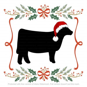 Show Heifer Digital Design** Show Steer Png, Show Cattle Png, Stock show design, Show Steer Sublimation, Christmas Show Cattle Png