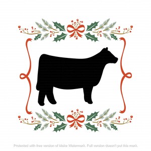 Show Heifer Digital Design** Show Steer Png, Show Cattle Png, Stock show design, Show Steer Sublimation, Christmas Show Cattle Png