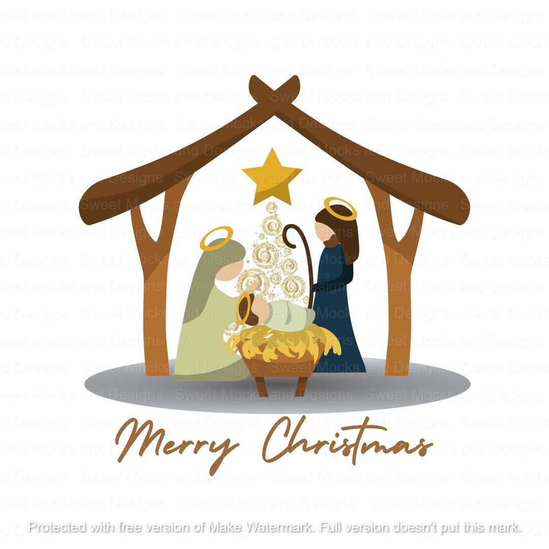 Nativity Scene Png Baby Jesus Png Baby Jesus Digital Printable