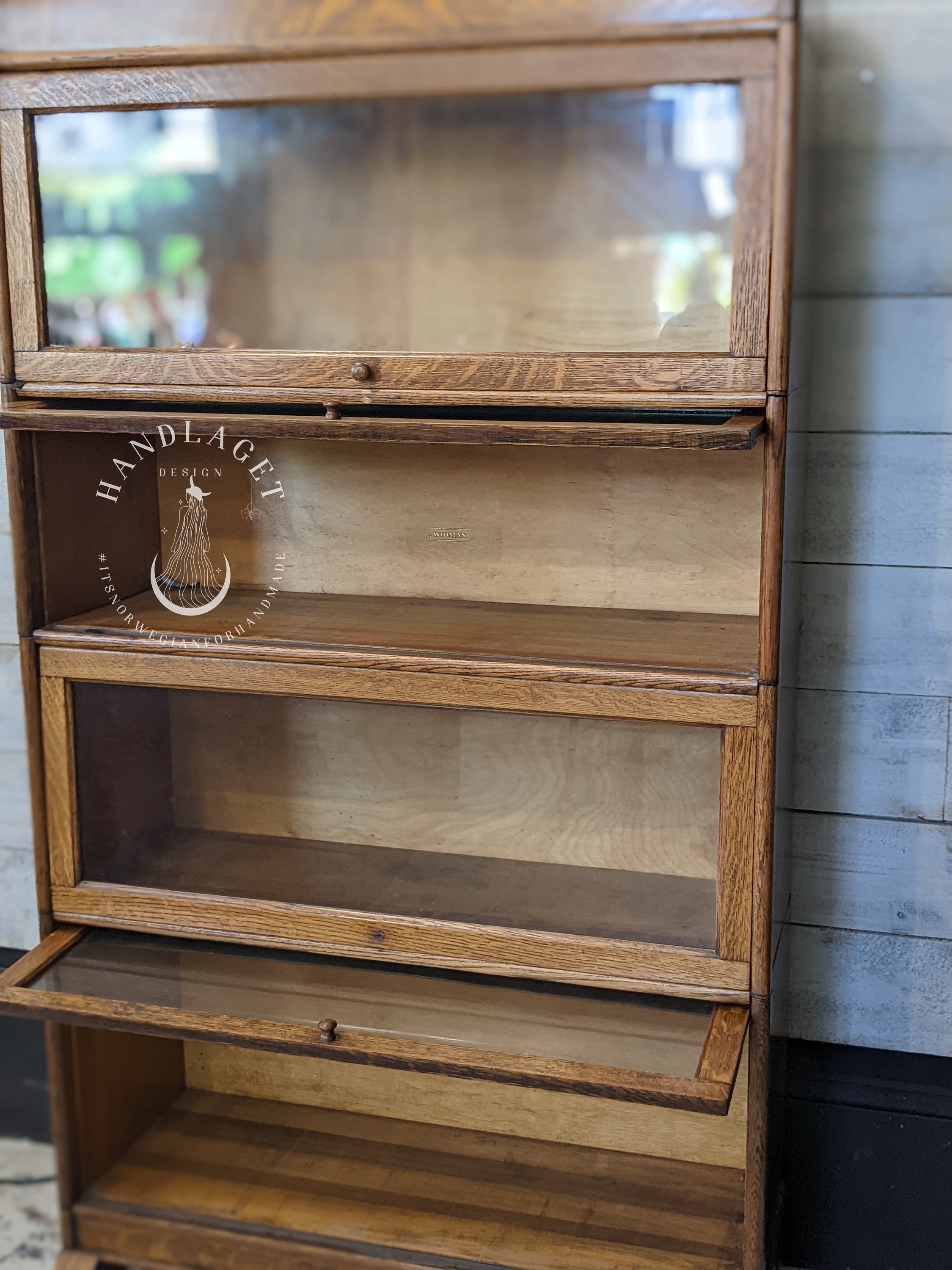 Antique Widman Barrister Bookcase Etsy