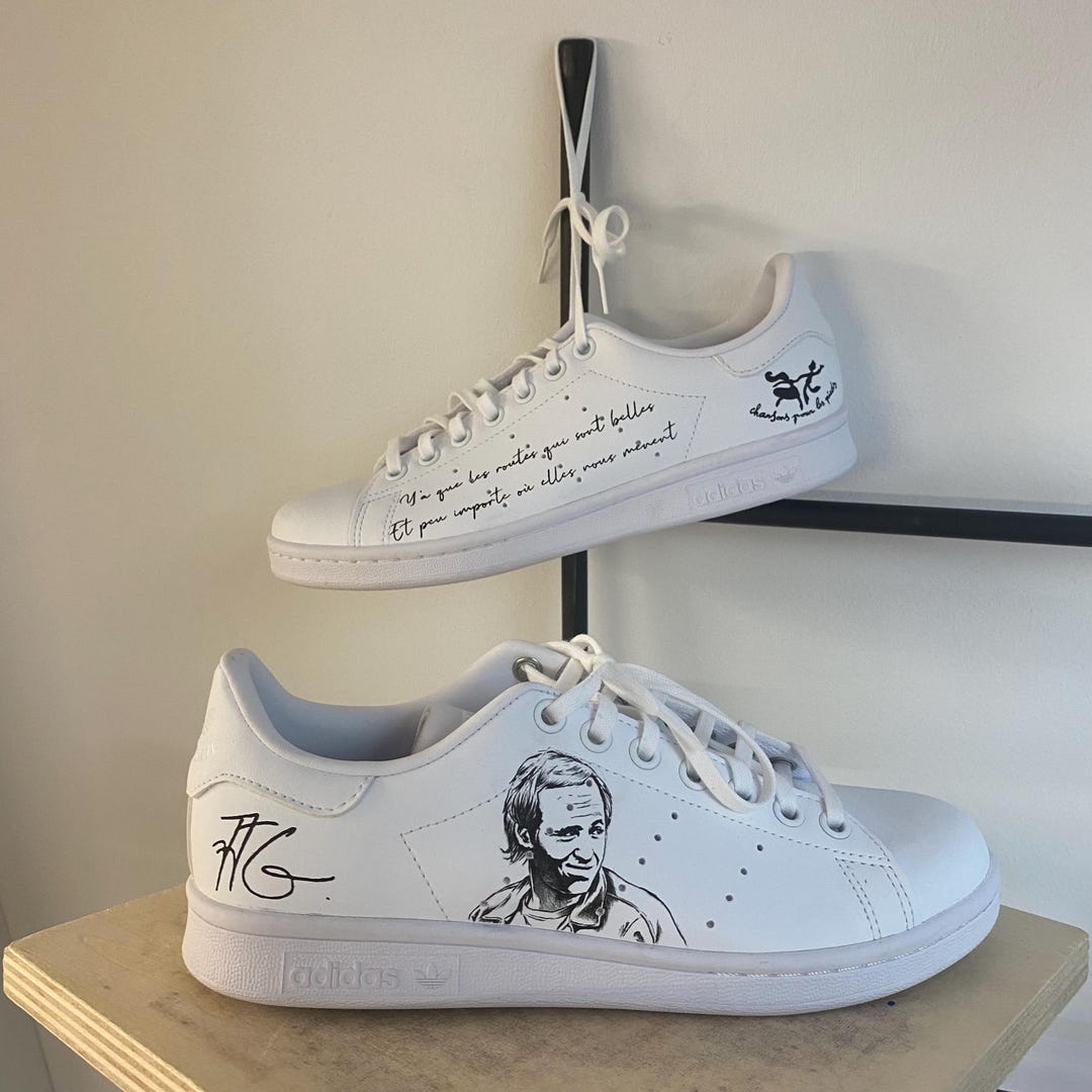 Custom Shoes ADIDAS STAN SMITH Custom Jean Jacques Goldman Etsy