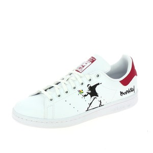 Chaussure ADIDAS Stan Smith personnalisée, Custom Banksy image 3
